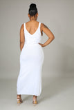 Claudia white maxi dress